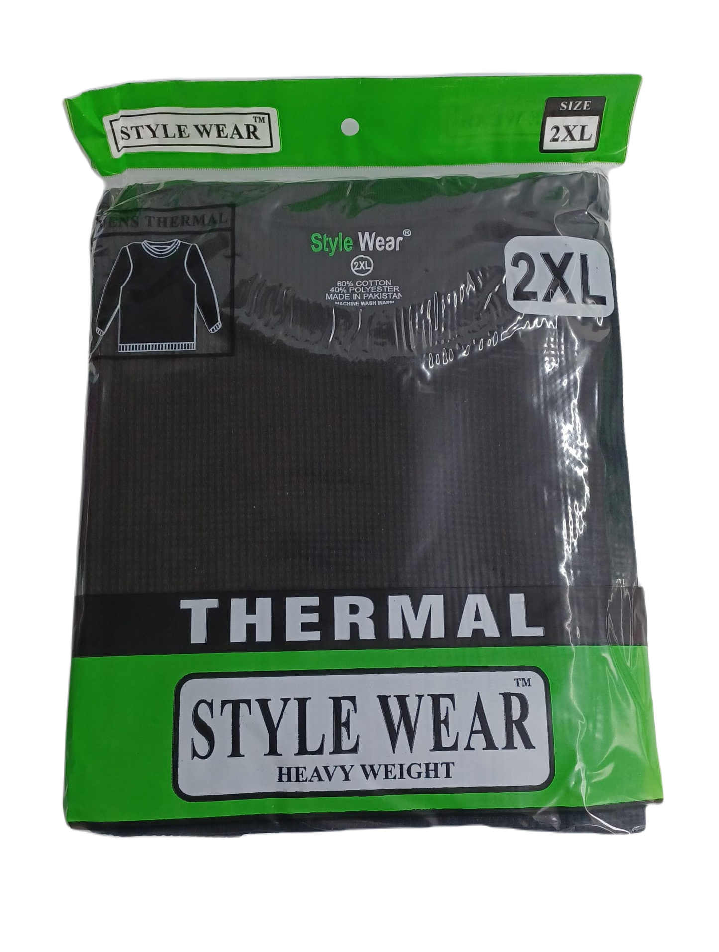 Style Wear Thermal Black 2XL 6ct