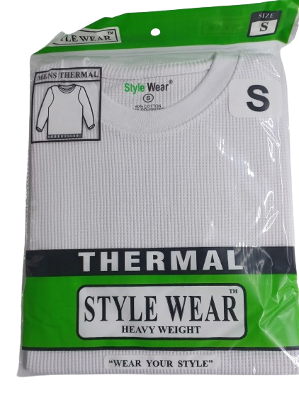 Style Wear Thermal White Small 6ct