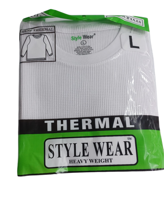 Style Wear Thermal White Large 6ct