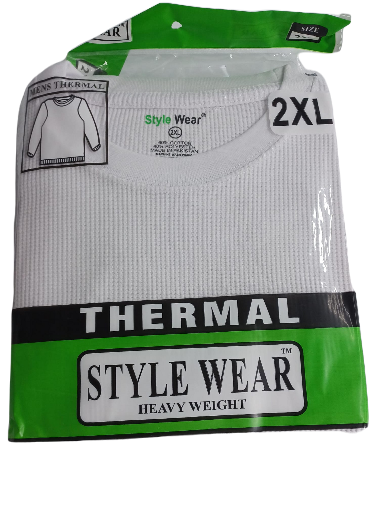 Style Wear Thermal White 2XL 6ct