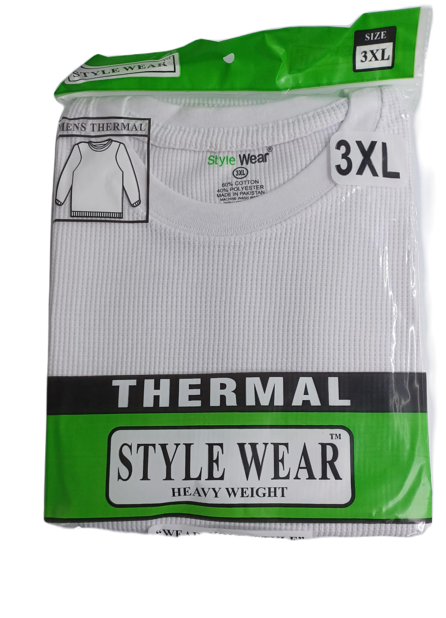 Style Wear Thermal White 3XL 6ct