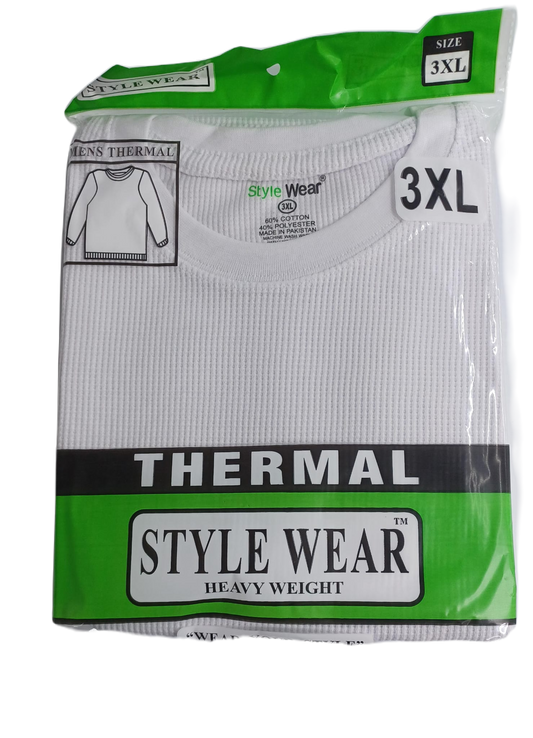 Style Wear Thermal White 3XL 6ct