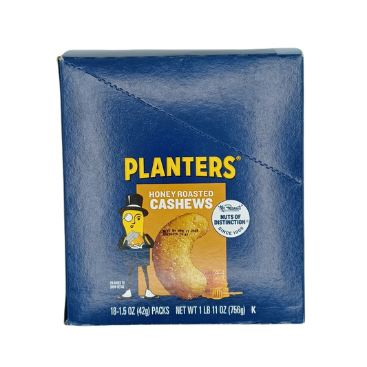 Planters Honey Roasted Cashews 1.5oz/18ct