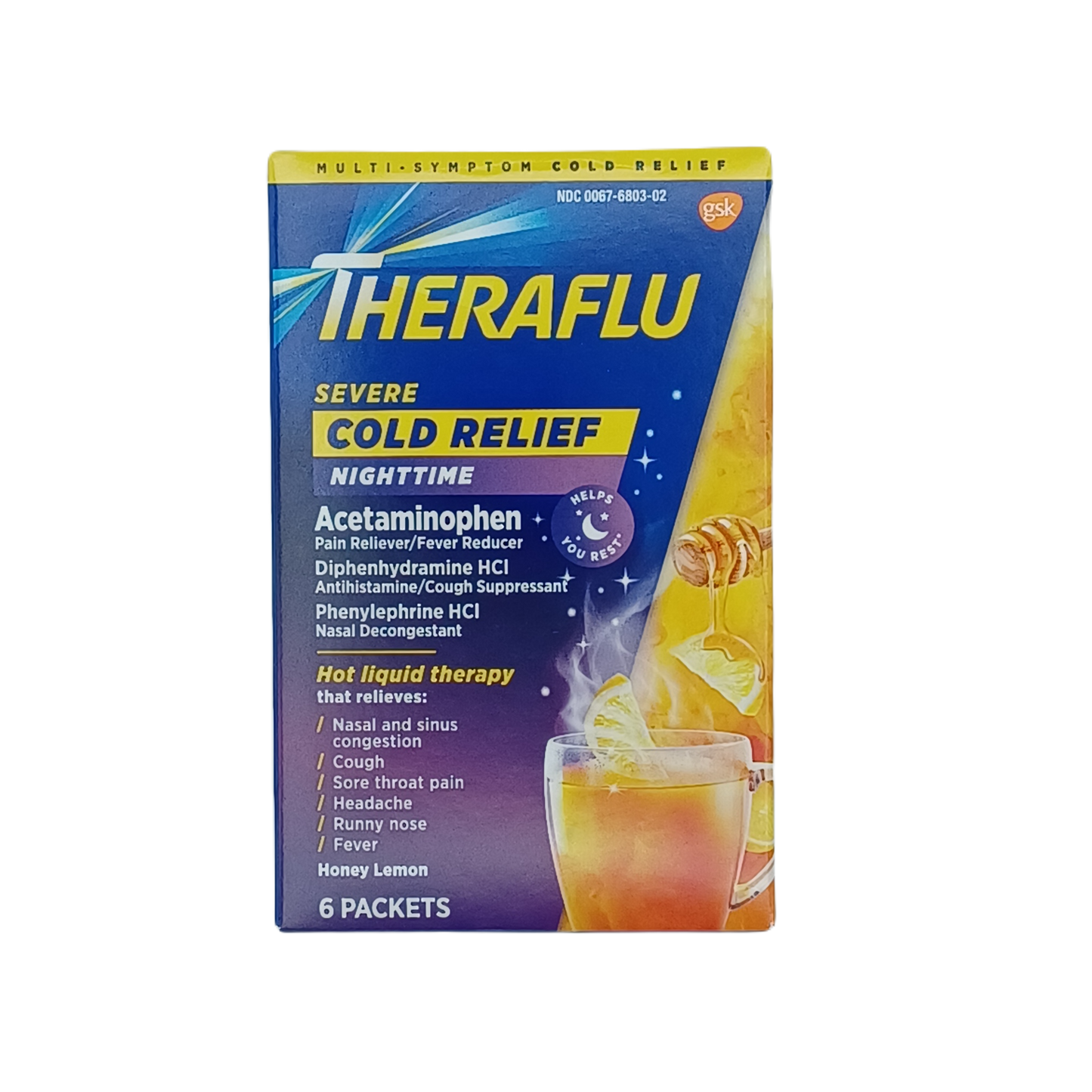 Theraflu Honey Lemon Flavor 6ct