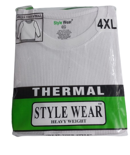 Style Wear Thermal White 4XL 6ct