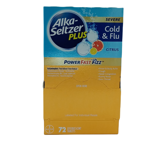 Alka Seltzer Plus Severe Cold & Flu Citrus 72ct