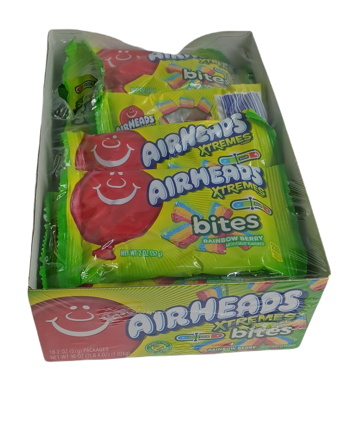 Airheads Xtremes Rainbow Berry Bites 2oz/18ct