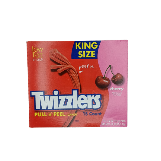 Twizzlers Cherry King Size Pull n Peel 4.2oz/15ct