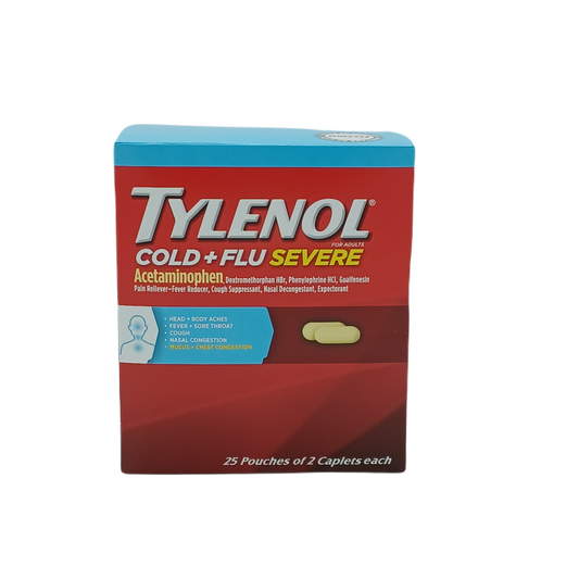 Tylenol Cold & Flu Severe 2/25ct Dispenser