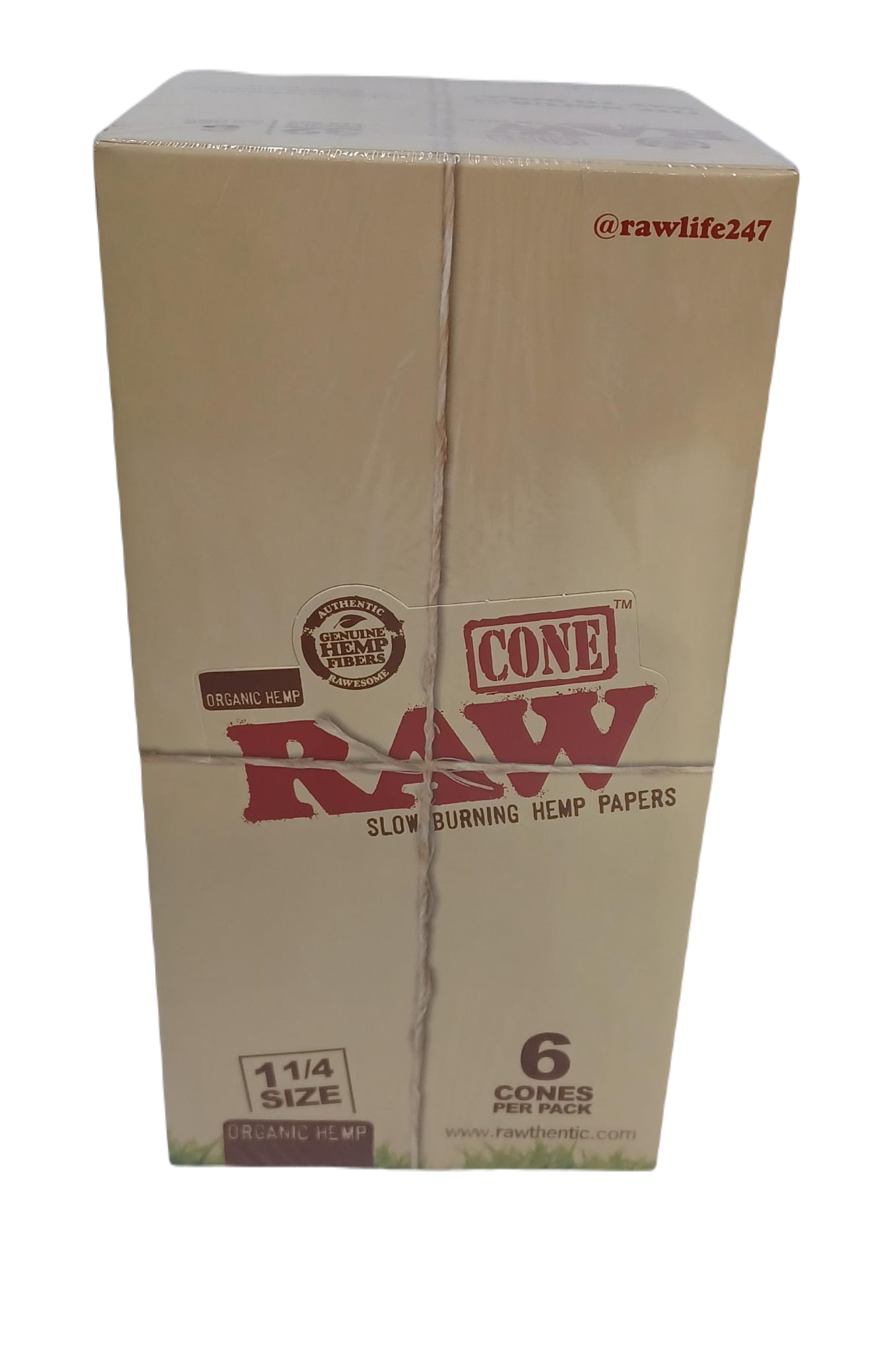 Raw Cone Organic Hemp 1.25 6pk/32ct