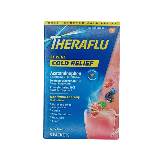 Theraflu Severe Cold Relief Berry Burst 6ct