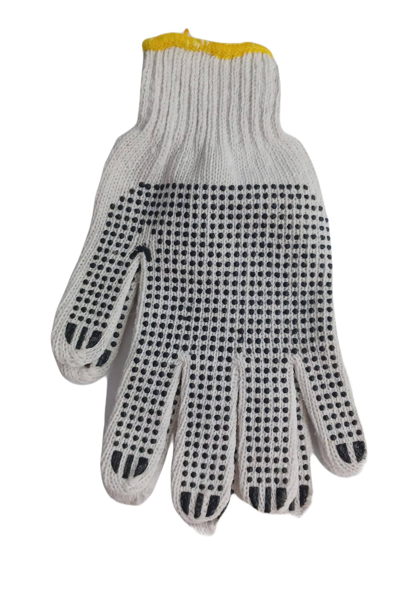 Working White Dotted Gloves 12ct