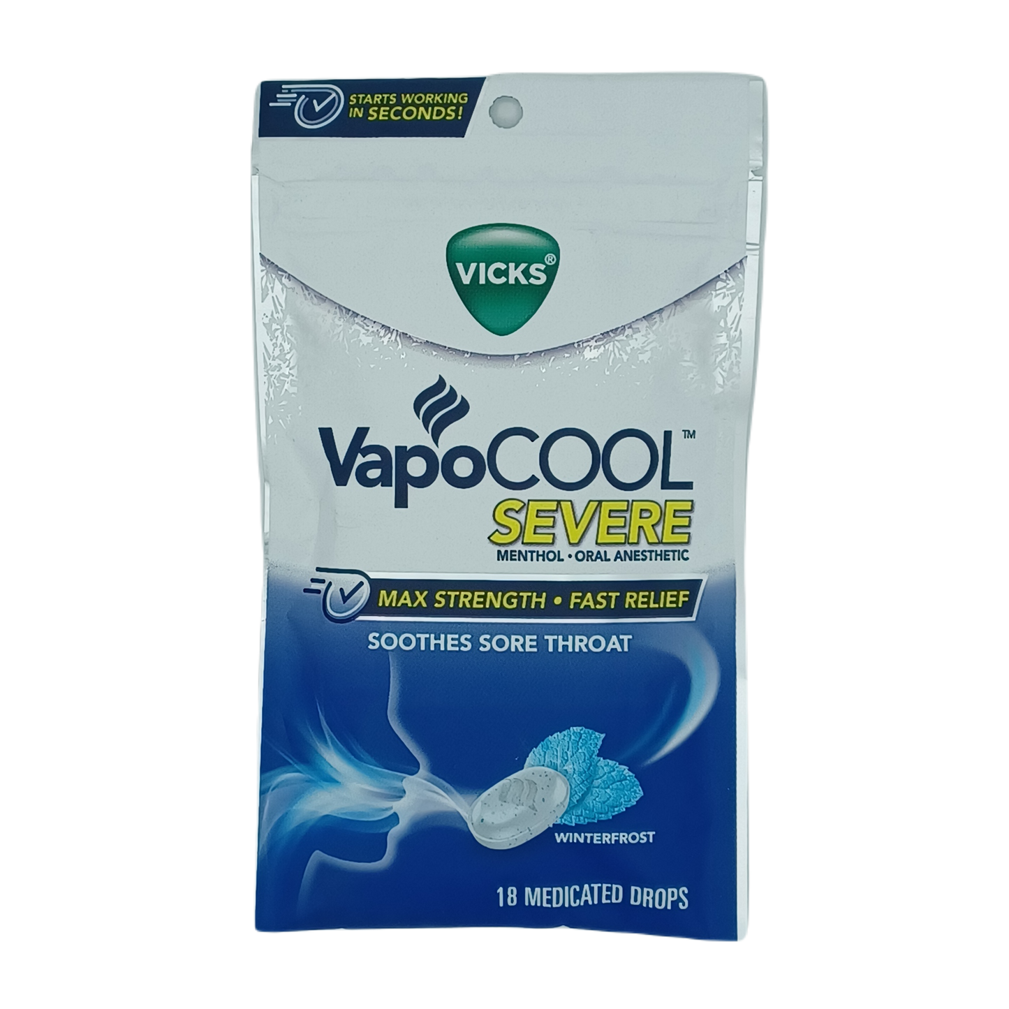 Vicks VapoCool Drops Severe Winterfrost 18ct