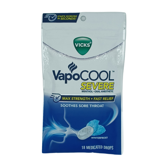 Vicks VapoCool Drops Severe Winterfrost 18ct