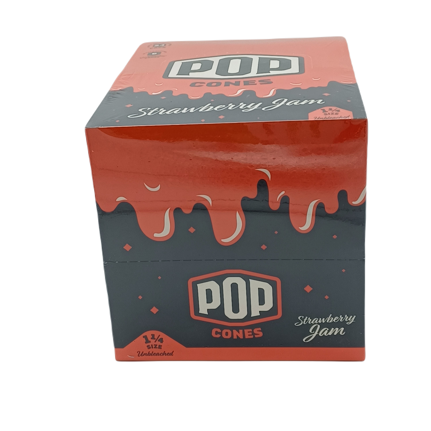 Pop Cones Unbleached Strawberry Jam 1.25 6pk/24ct