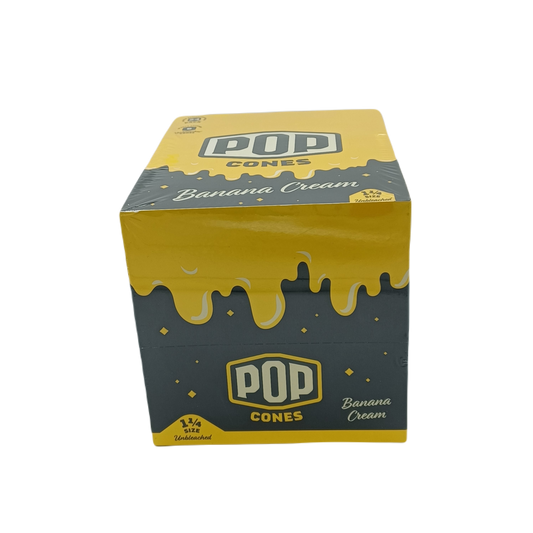 Pop Cones Unbleached Banana Cream 1.25 6pk/24ct