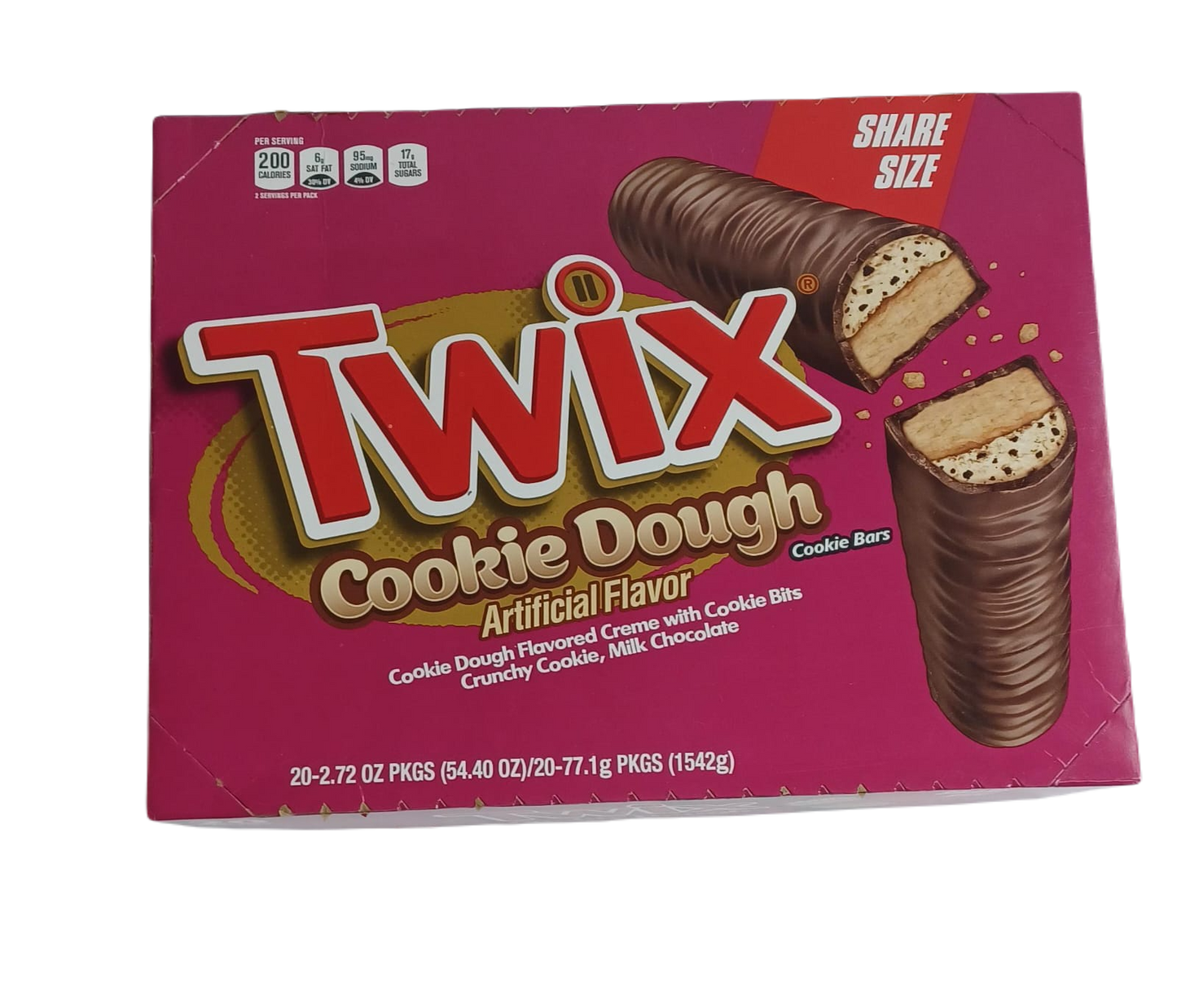 Twix  Cookie Dough Share Size 2.72z/20ct