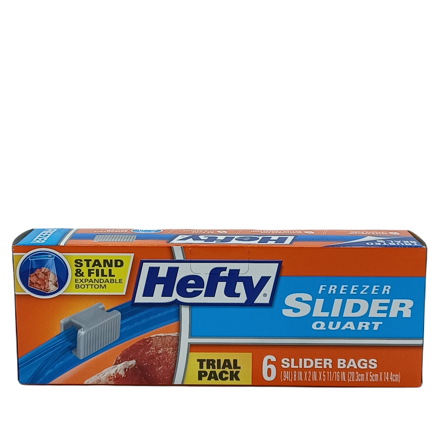 Hefty Freezer Slider Bag 1Q/6ct