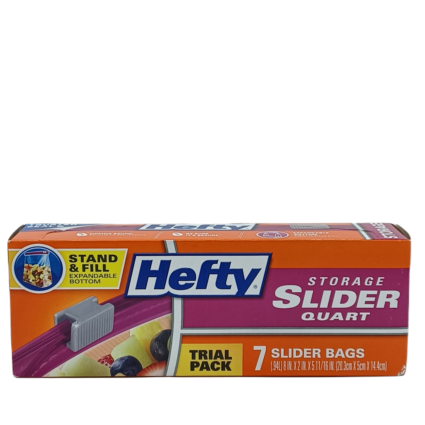 Hefty Storage Slider Bag 1Q/7ct