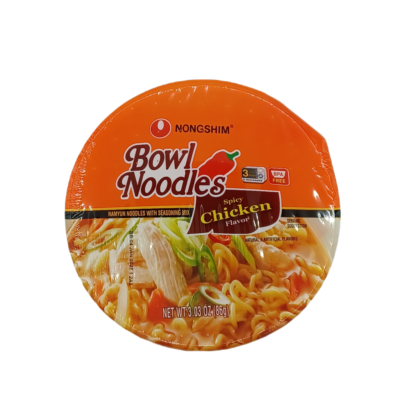 Nongshim Bowl Spicy Chicken 3.3z/12ct