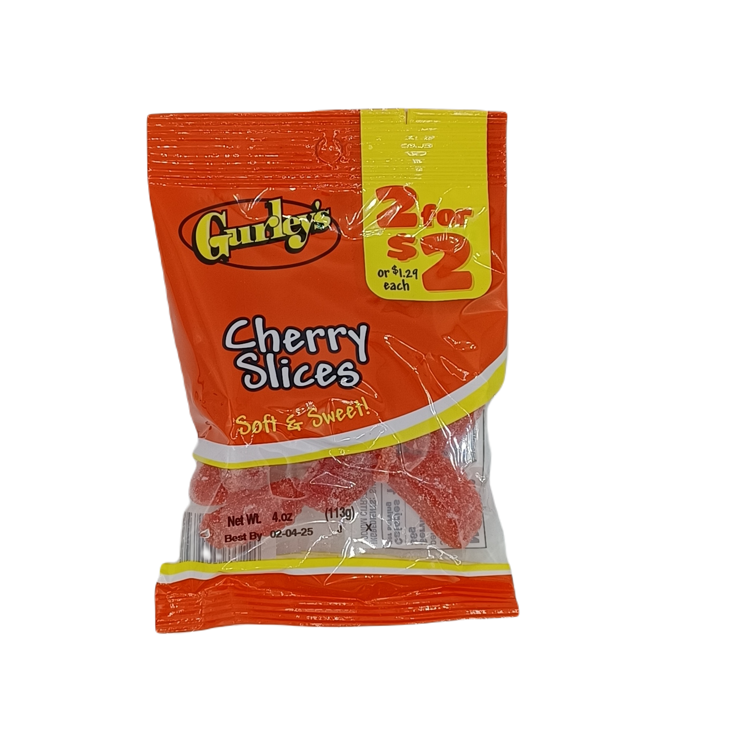 Gurleys Cherry Slices 2/$2 4z/12ct 50593