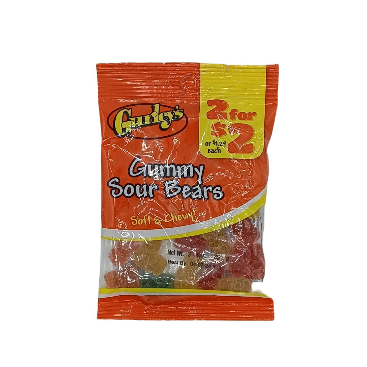 Gurleys Gummy Sour Bears 2/$2 3.z/12ct 50610