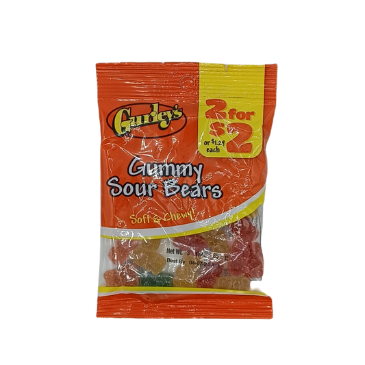 Gurleys Gummy Sour Bears 2/$2 3.z/12ct 50610