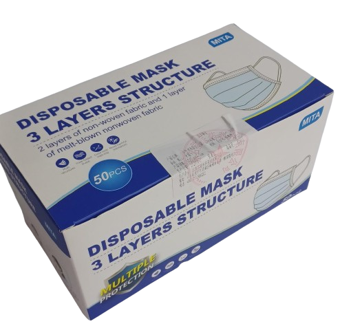 Mita 3Lyr Disposable Mask 50ct