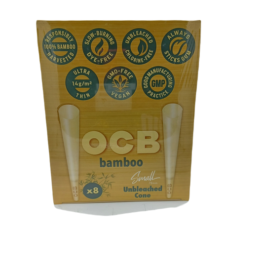 OCB Bamboo Unbleached Cone 8/32ct 78mm