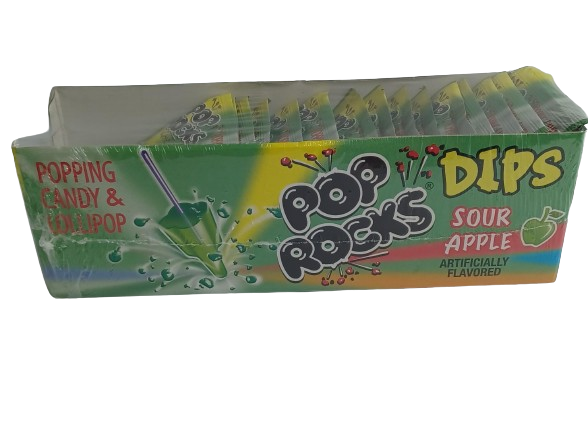 Pop Rocks Dips Sour Apple 12ct