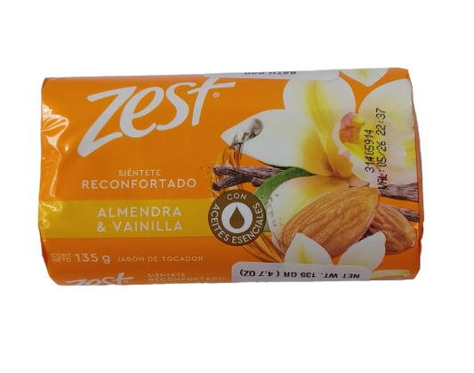 Zest Bar Soap Almendra & Vanilla 135gm