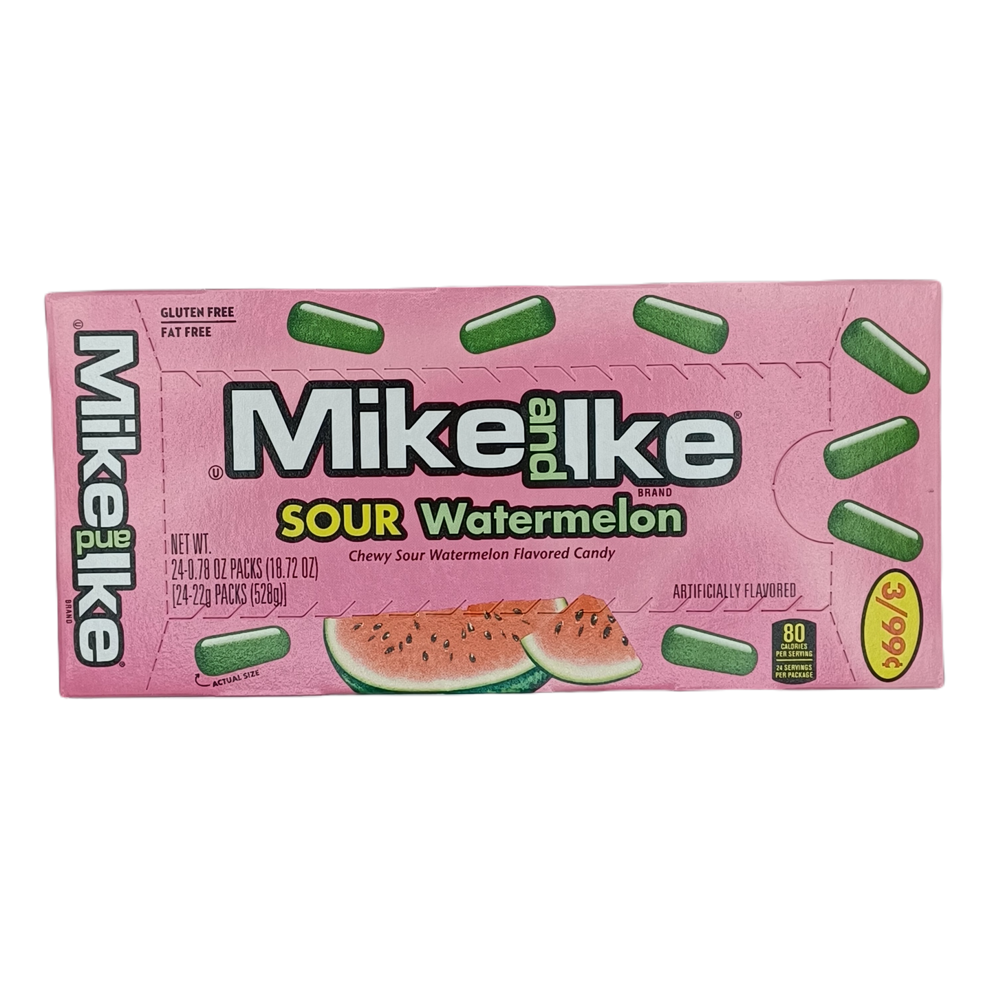 Mike and Ike Sour Watermelon 3/$99c .78oz/24ct