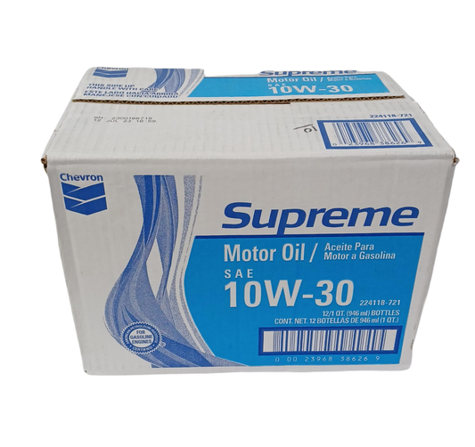 Chevron Supreme SAE10W30 1Q/12ct