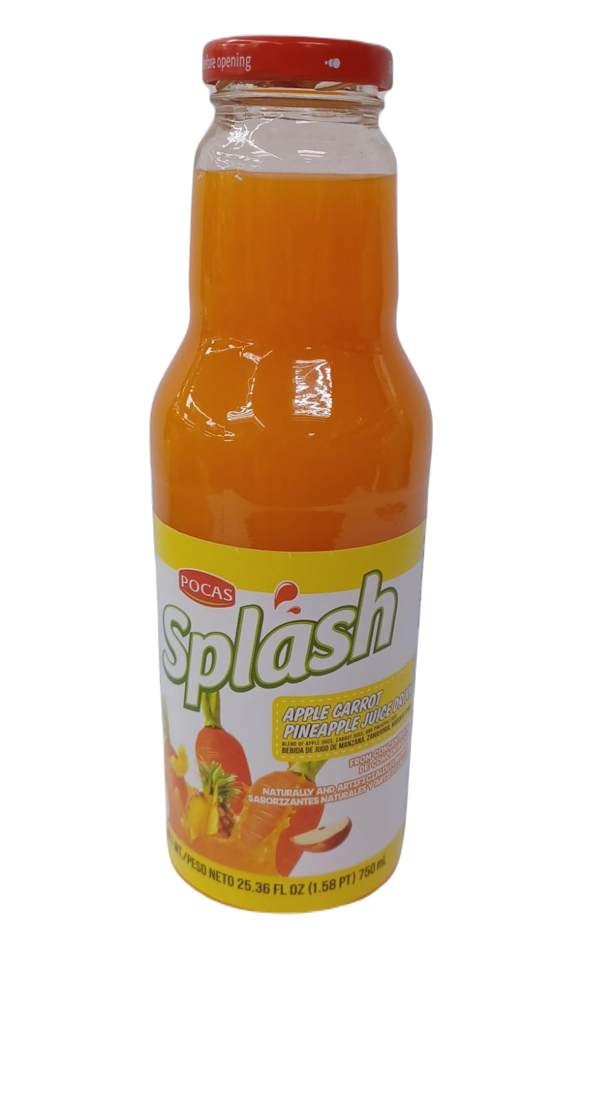 Pocas Splash AppleCarrot Pineapple Juice 25.3z/8ct