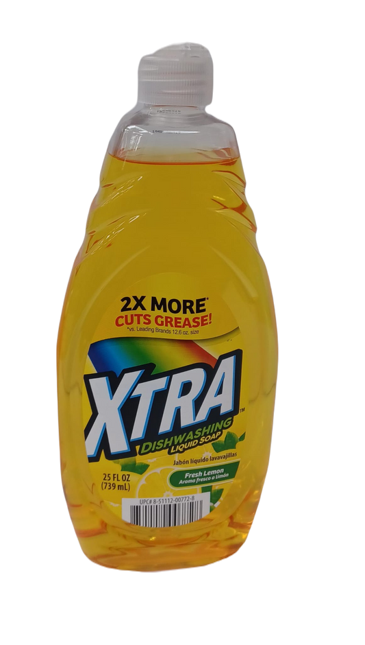 Xtra Dishwashing Liquid Fresh Lemon 25oz