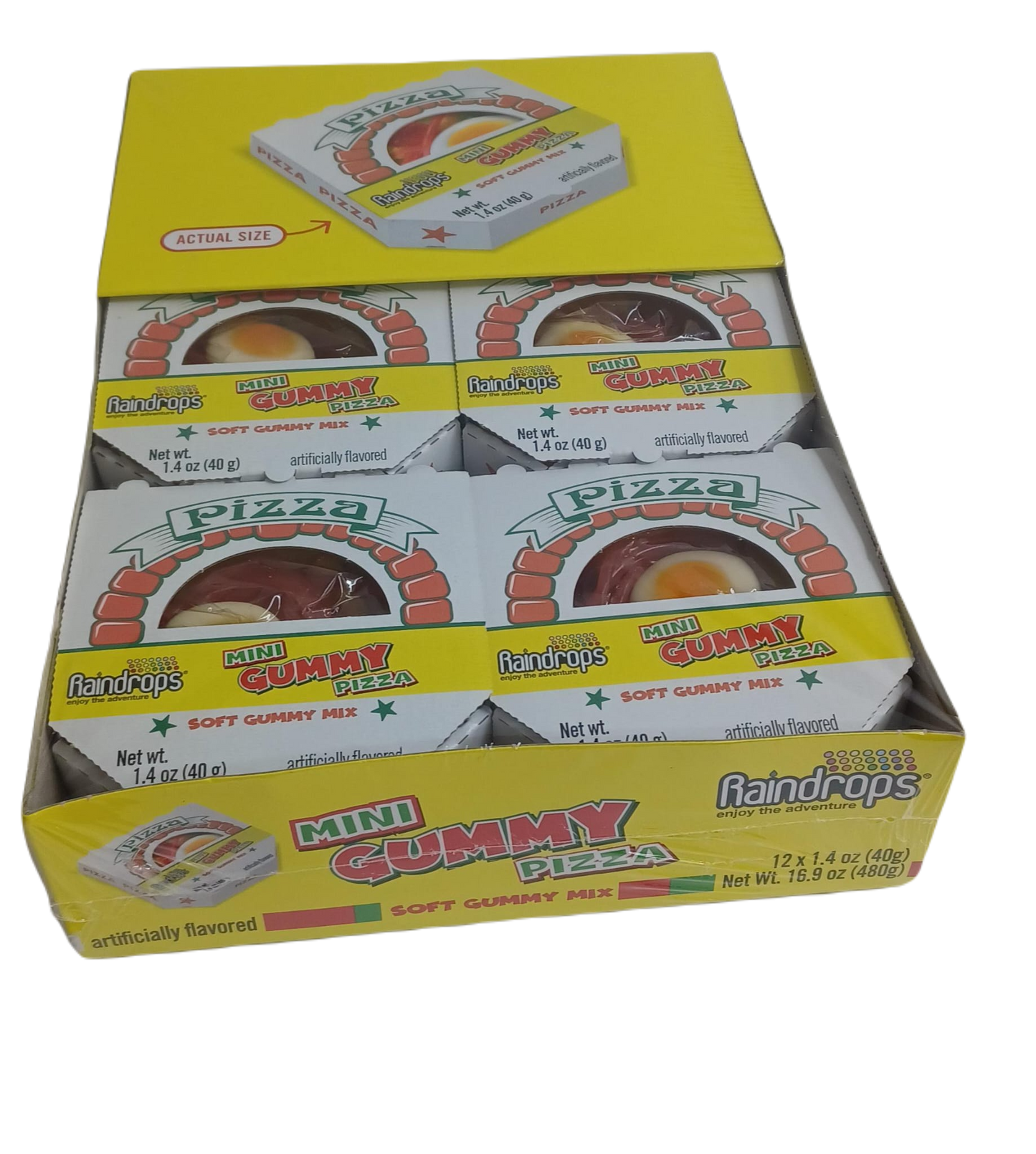 Raindrops Mini Gummy Pizza 1.4oz/12ct