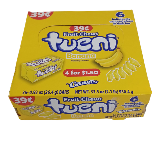 Tueni Banana $.39c .93z/36ct