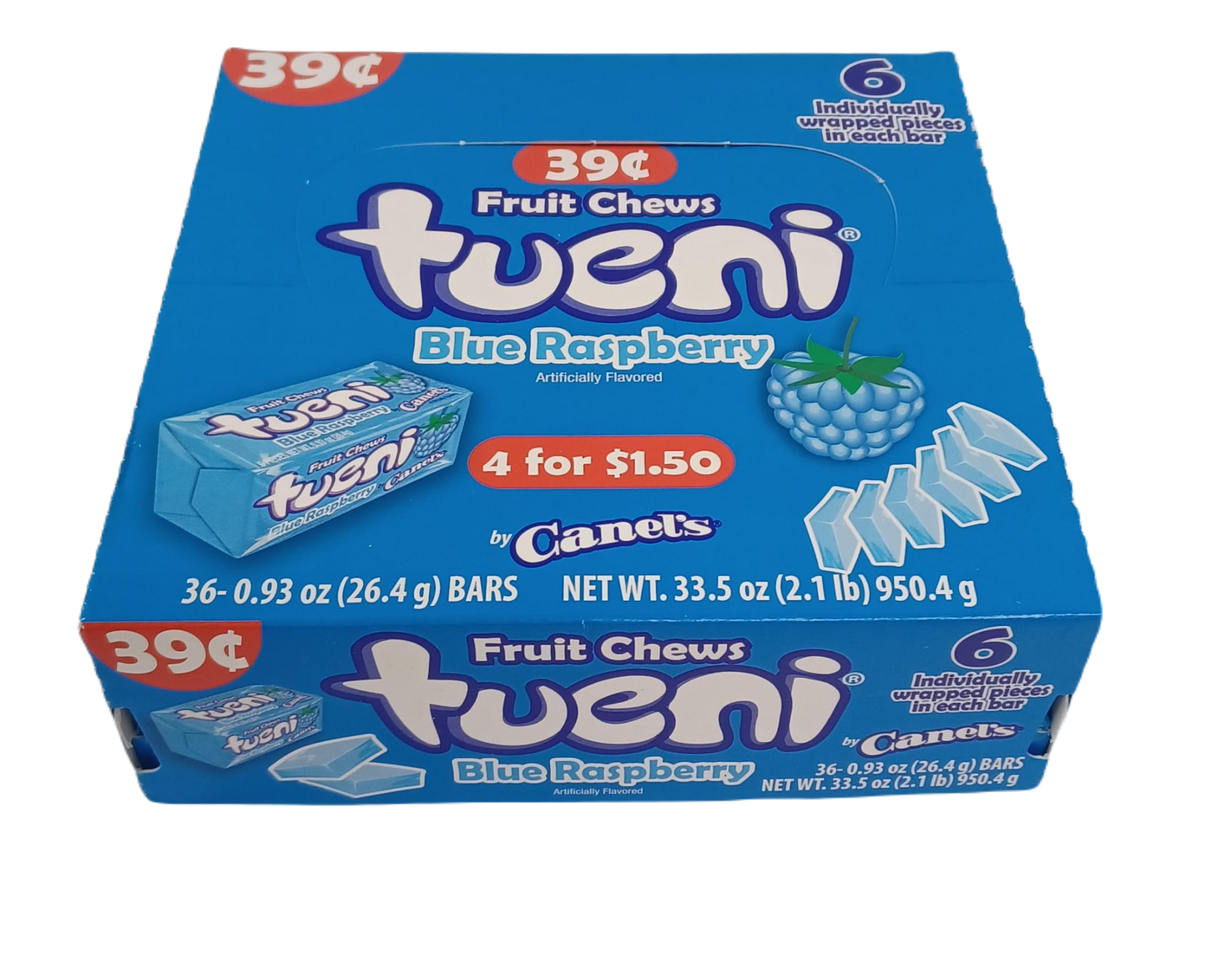 Tueni Blue Raspberry $.39c .93z/36ct