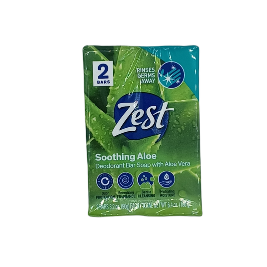 Zest Soothing Aloe 2 Bars 3.2oz