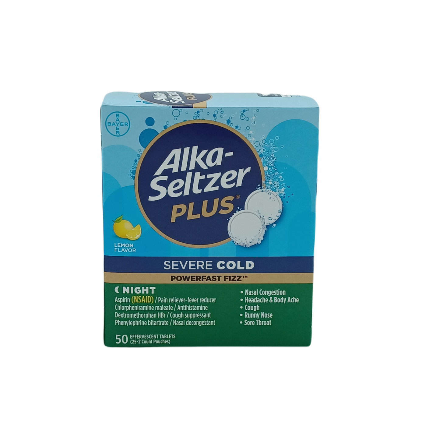 Alka Seltzer Plus Severe Cold Night 2pk/25ct