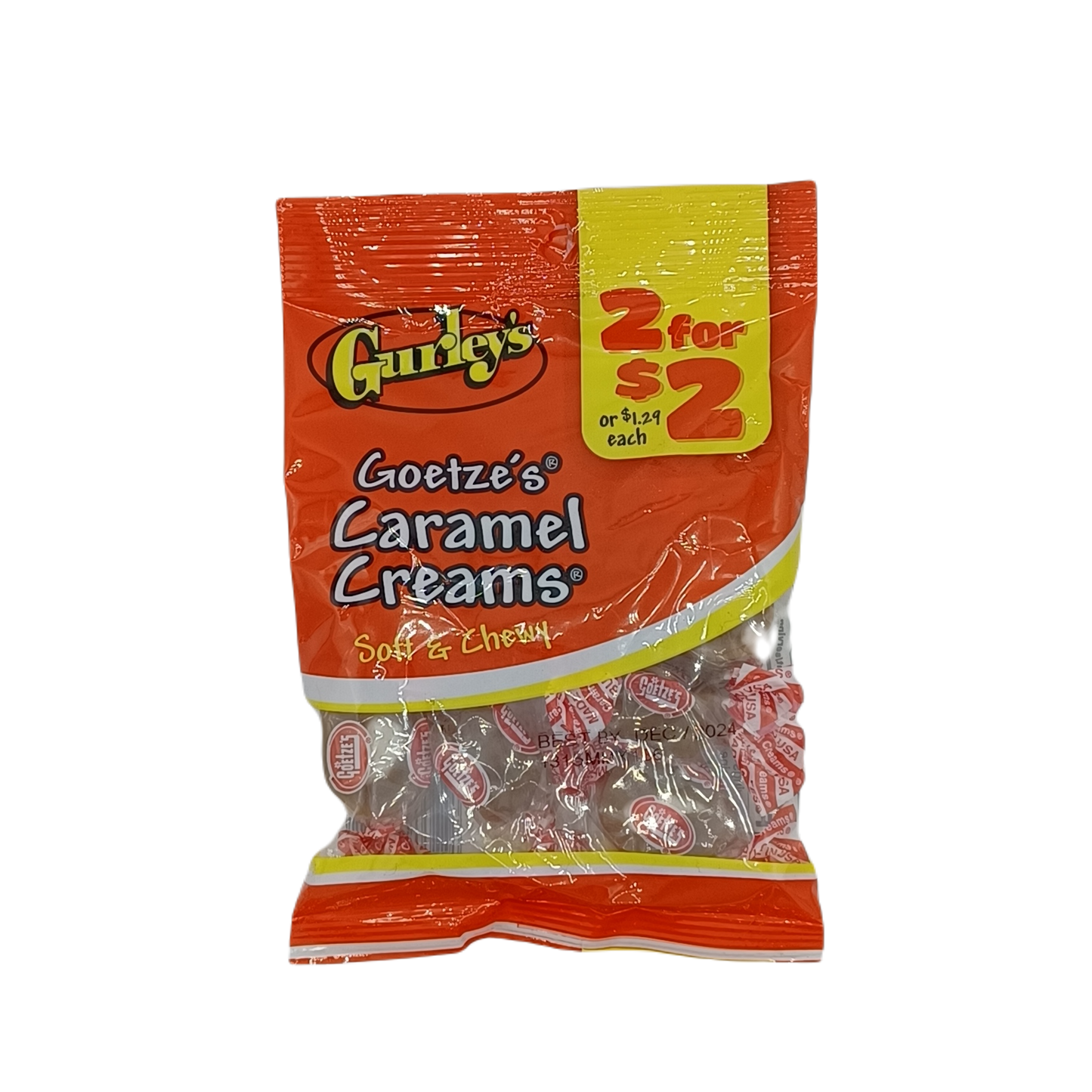 Gurleys Caramel Creams 2/$2 2.5z/12ct