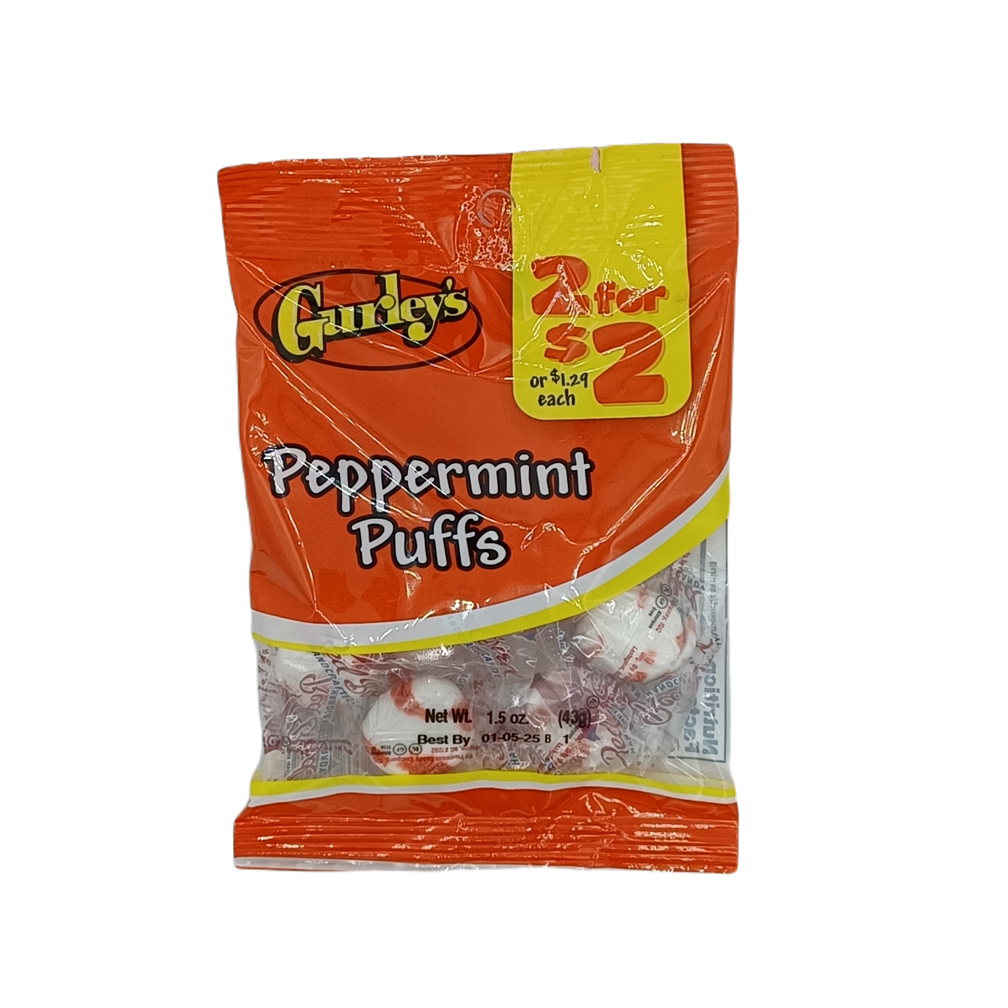 Gurleys Peppermint Puffs 2/$2 2.5z/12ct