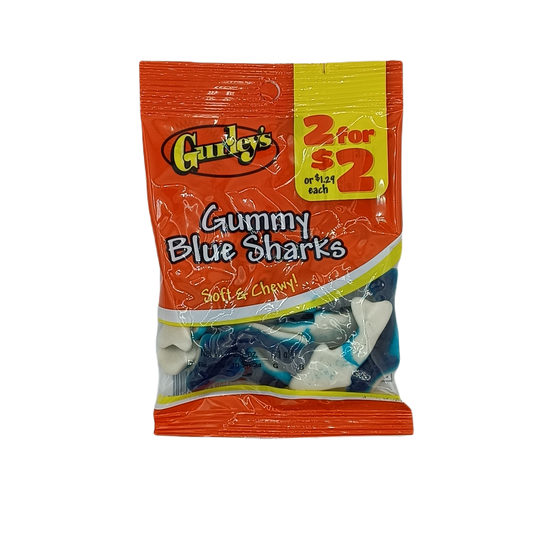 Gurleys Gummy Blue Sharks 2/$2 2.5z/12ct