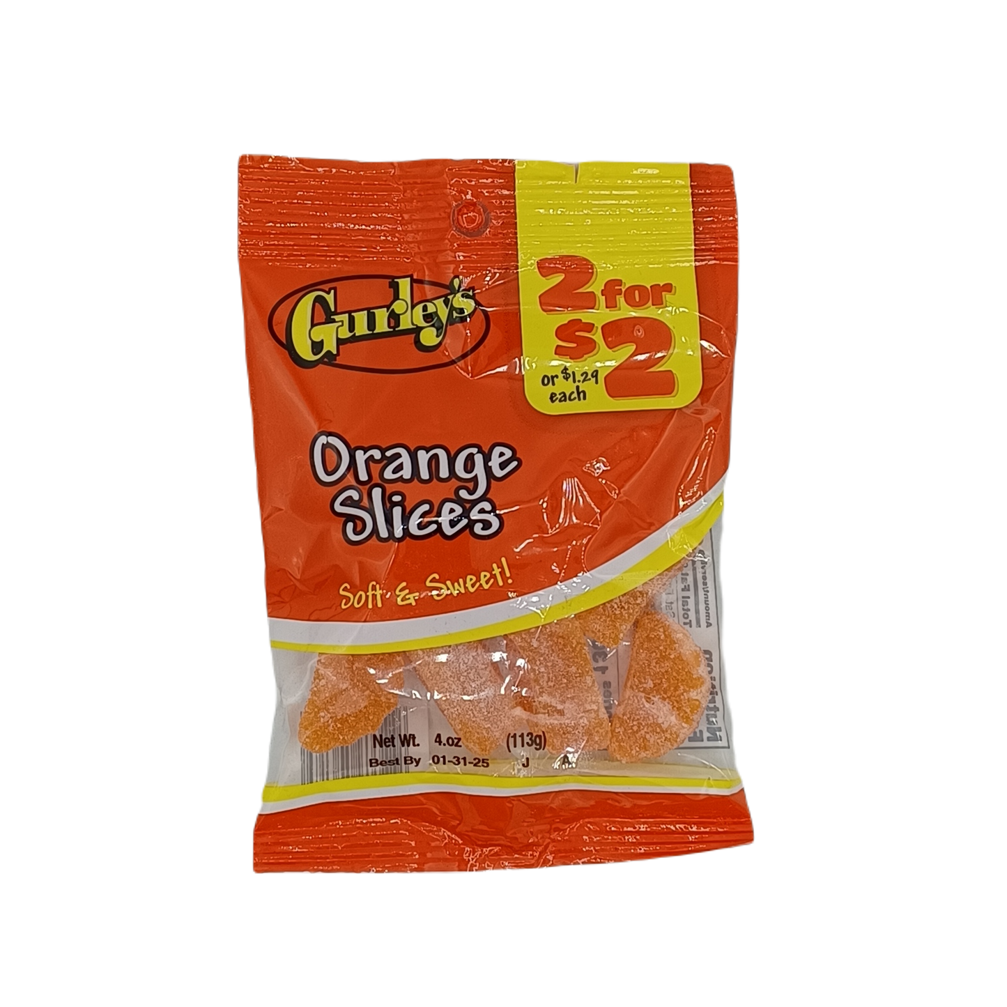 Gurleys Orange Slices 2/$2 2.5z/12ct