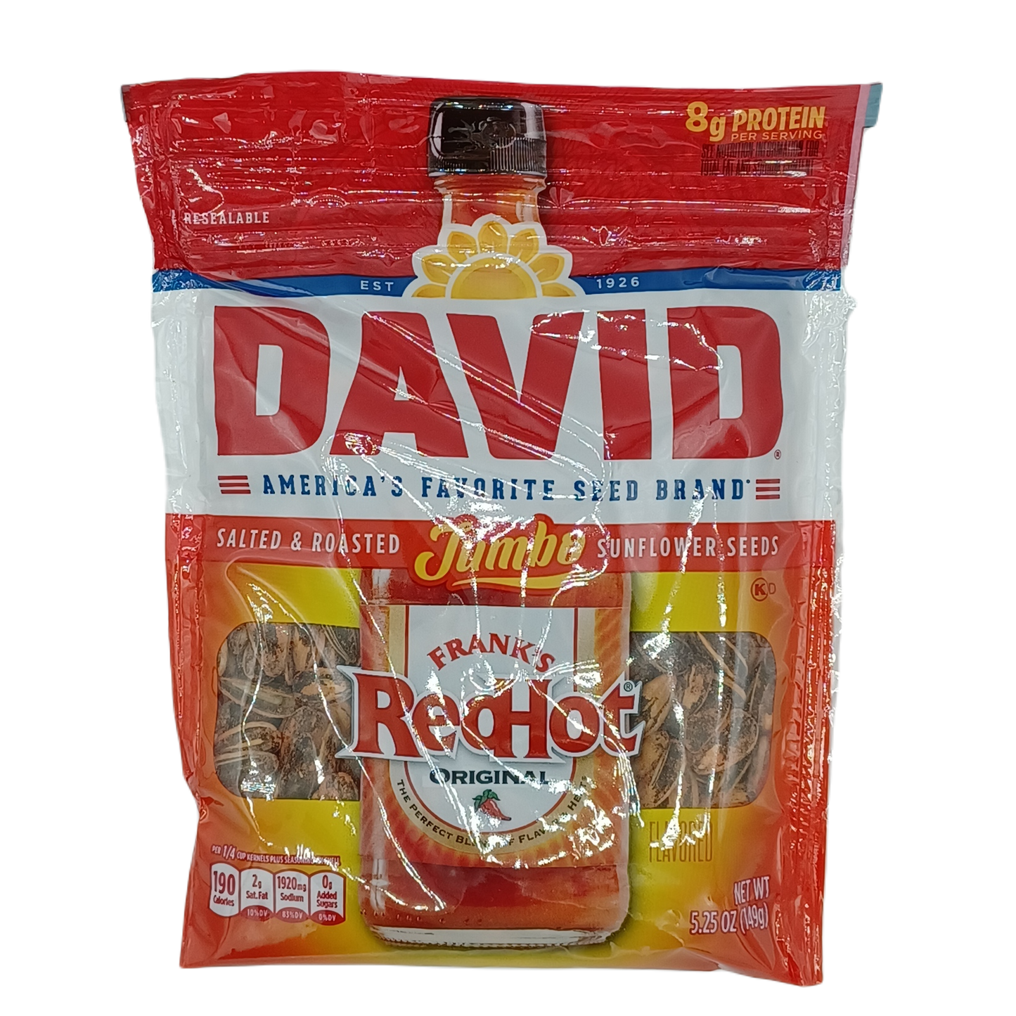 David Sunflower Seeds Franks Red Hot 5.25oz