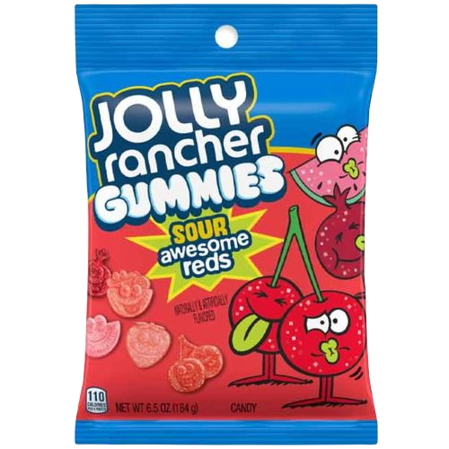 Jolly Rancher Gummies Sour Awesome Reds 6.5oz PEG