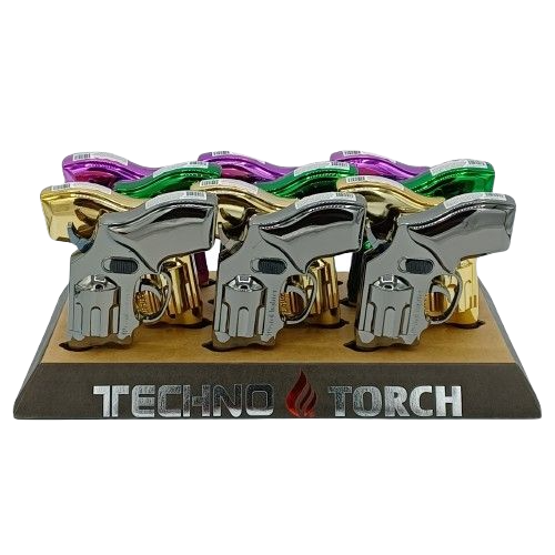 Techno Lighter Torch Revolver 12ct NT5918C