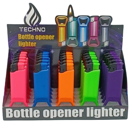 Techno Lighter Bottle Opener NEON 12ct NT00063N