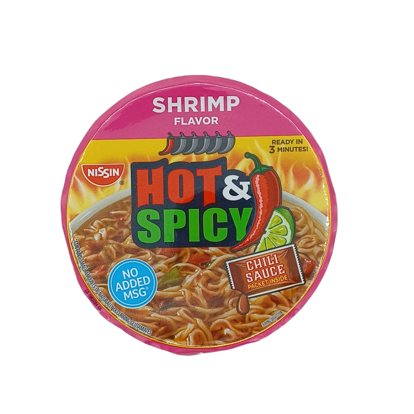 Nissin Ramen Bowl Hot & Spicy Shrimp 3.27z/6ct