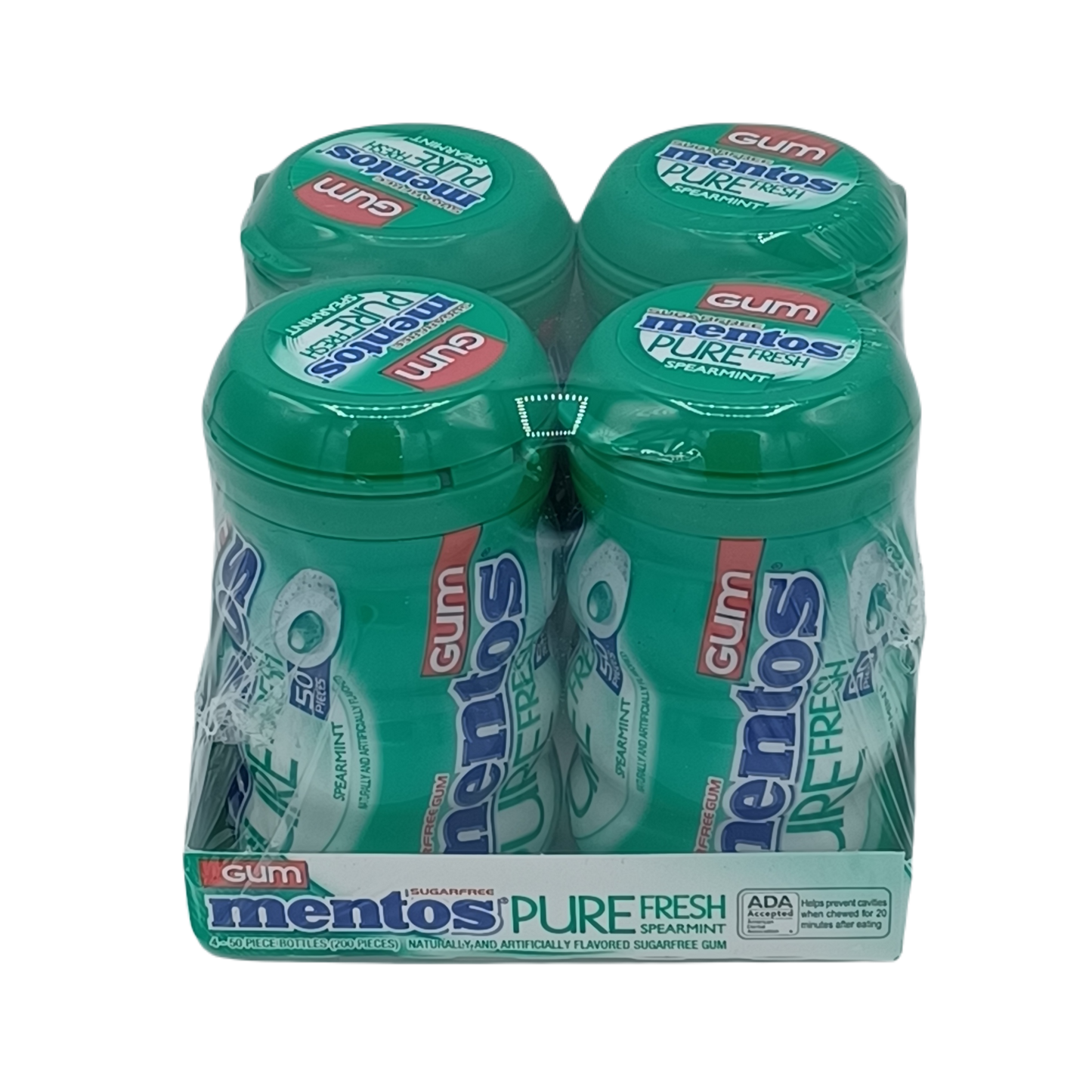 Mentos Pure Fresh Spearemint 50pk/4ct Bottles